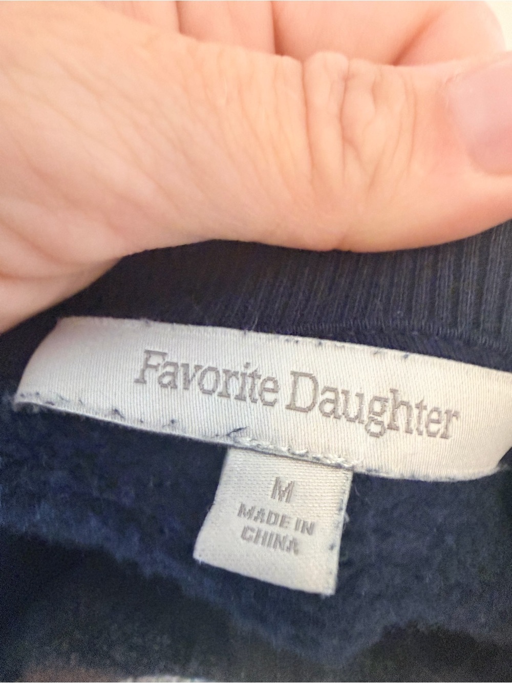 Favorite Daughter Favorite Teacher Sweatshirt Navy Medium - Picture 5 of 6